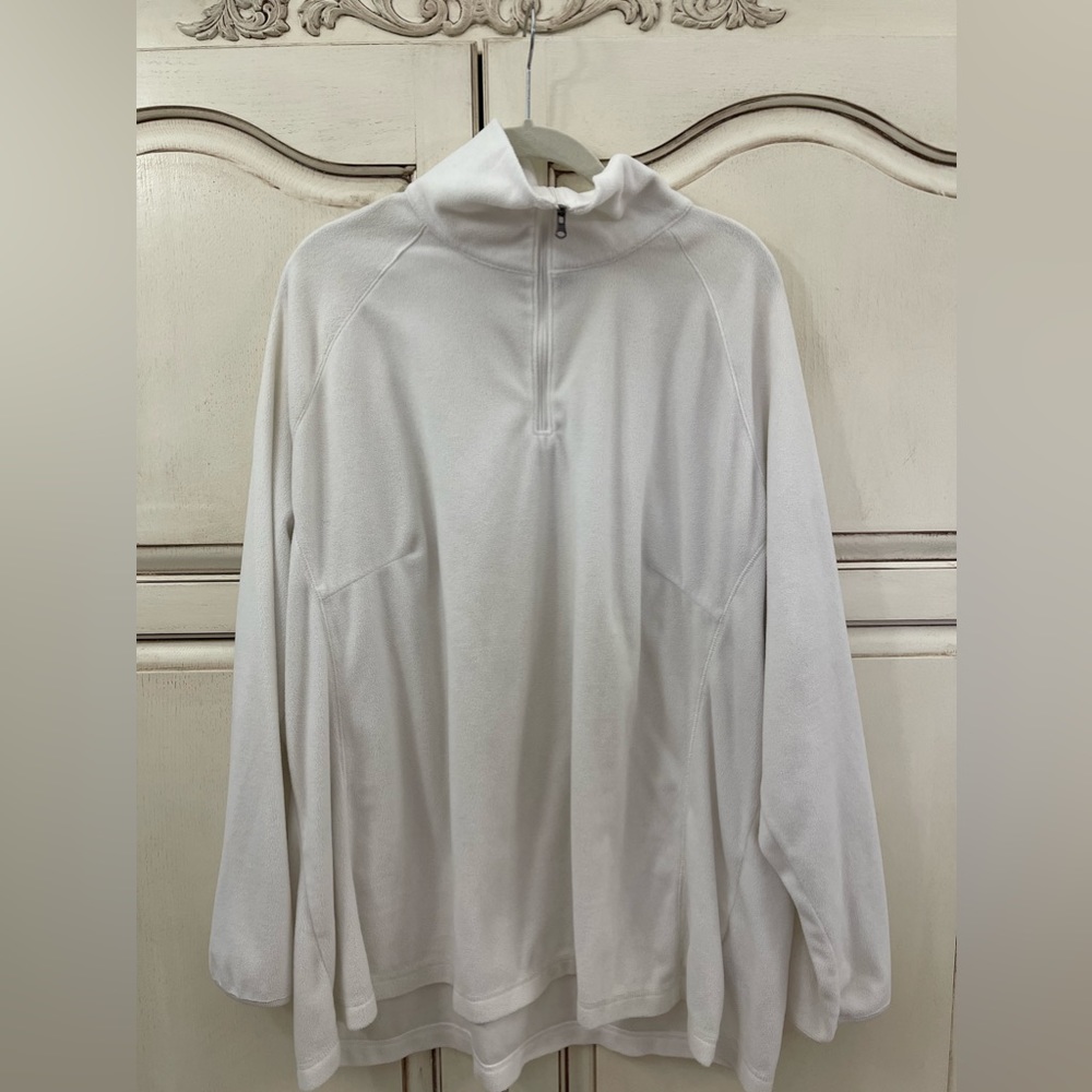 Columbia White Microfleece Quarter Zip
